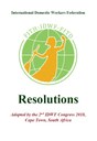 Resolutions: Adopted by the 2nd IDWF Congress 2018,  Cape Town, South Africa