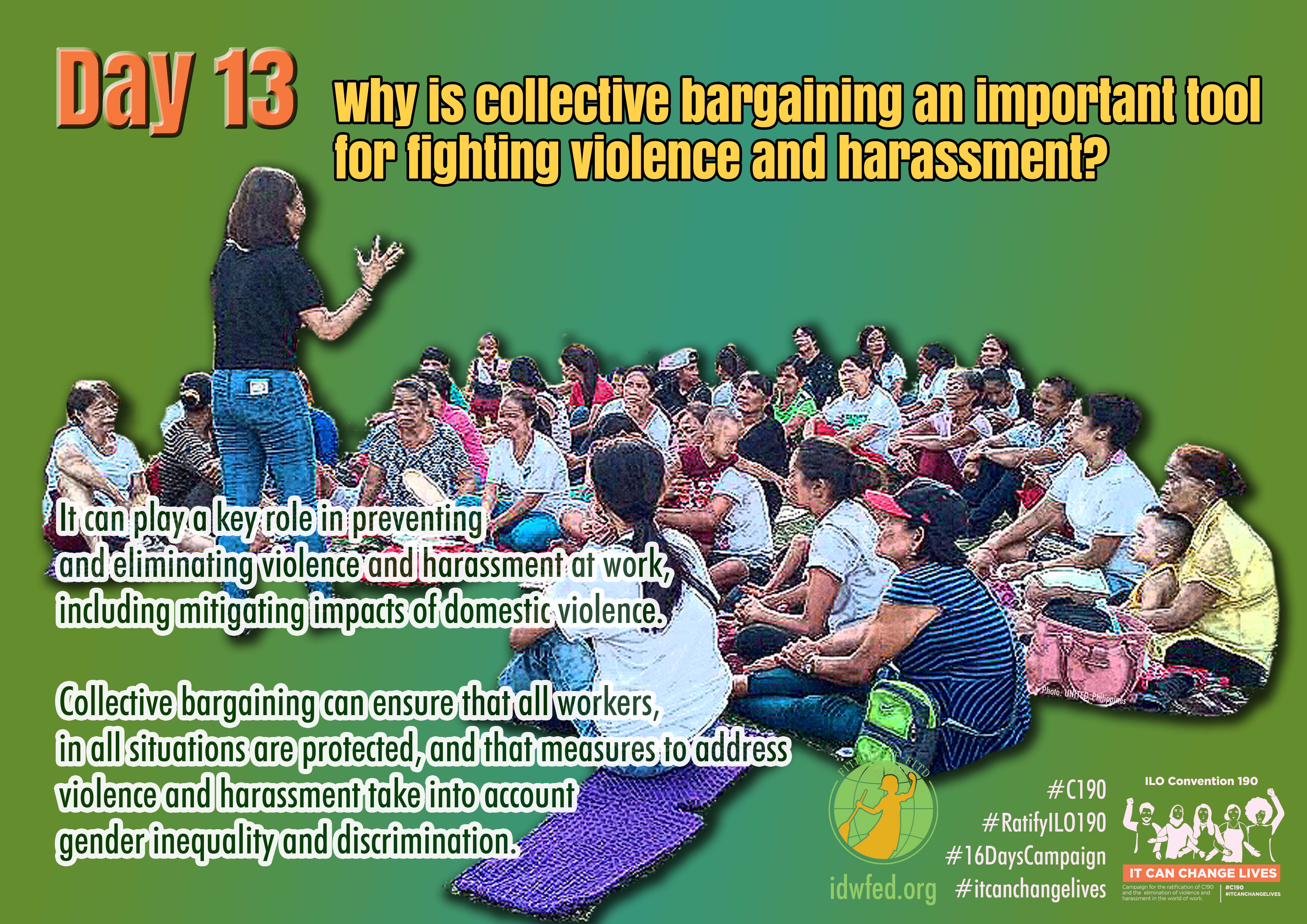 13. Why is collective bargaining an important tool for fighting violence and harassment?