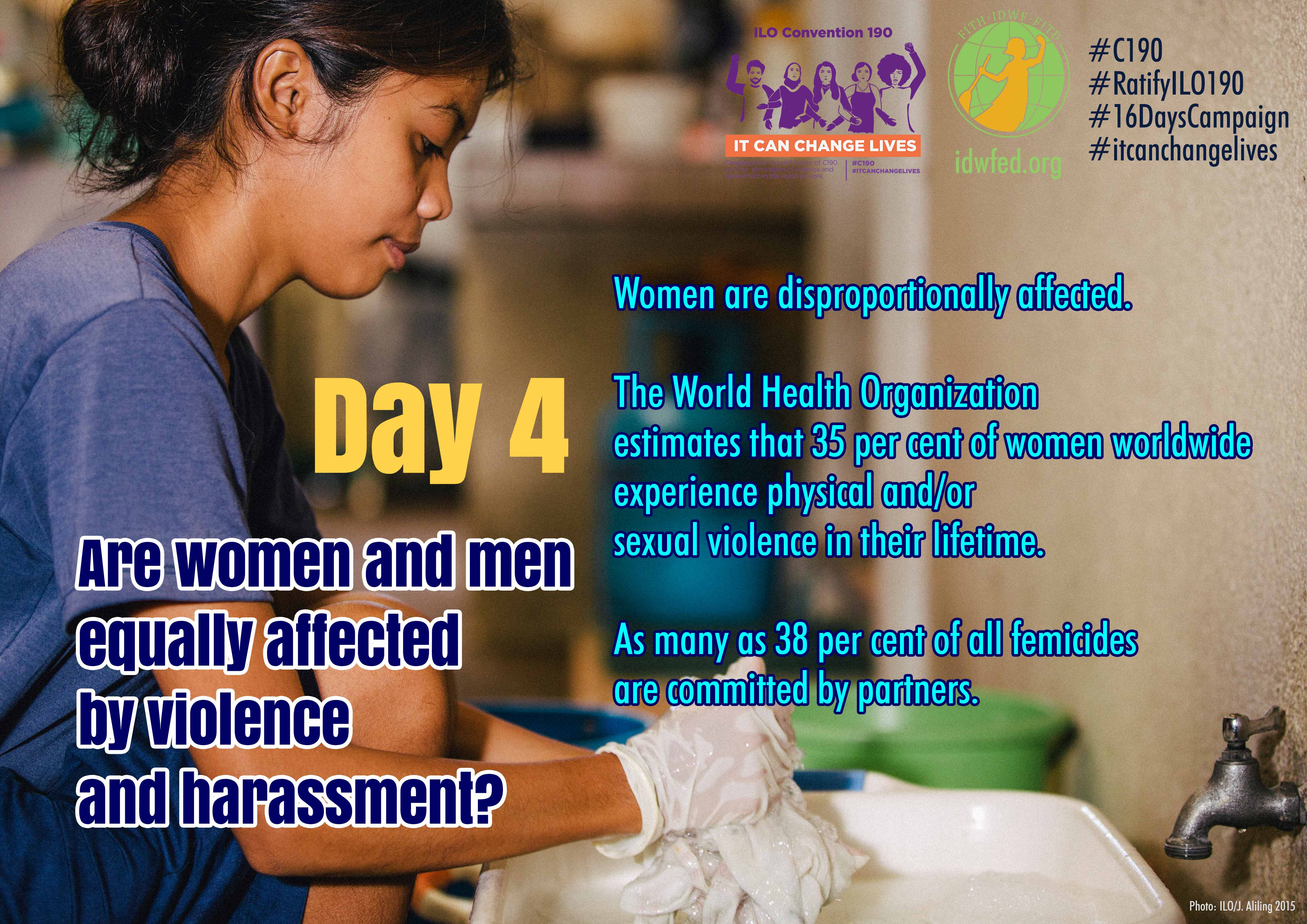 4. Are women and men equally affected by violence and harassment?
