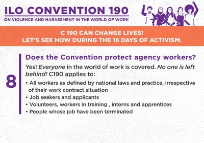 8. Does the Convention protect agency workers?