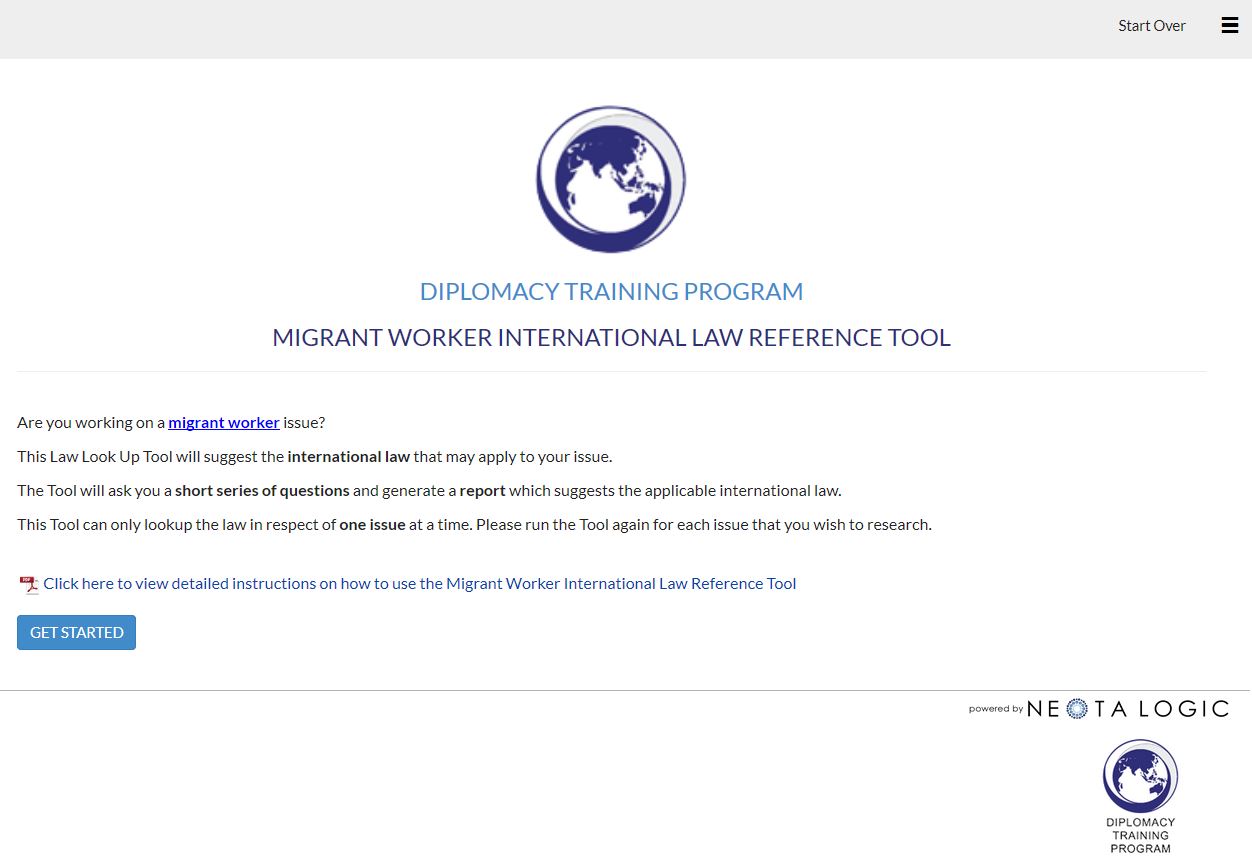 Diplomacy Training Program Migrant Worker - International Law Reference Tool