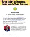 Across Borders and Movements: Migrant Domestic Workers Resistance
