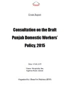 Pakistan: Consultation on the Draft Punjab Domestic Workers Policy 2015