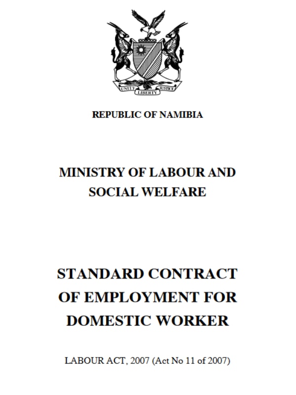 Namibia-Contrato-de-empleo-estándar-para-doméstico
